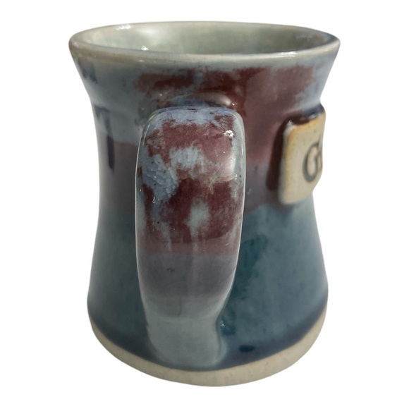 Tumbleweed Pottery Grandma 20 oz. Coffee Mug Blue & Purple Stoneware - Picture 4 of 8